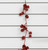 120cm Glitter Cone Garland Red