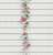 120cm Frosted Rose Garland Red