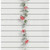 120cm Frosted Rose Garland Red
