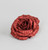18cm Glitter Rose w/Clip Red