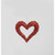 15cm Glitter Sequin Heart Red