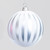 15cm Stripe Ball Dec Silver/White