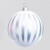 30cm Stripe Ball Dec Silver/White