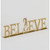 63cm Metal 'Believe' Ornament Gold