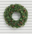 36" Cone/Rattan Ball Wreath