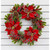 58cm Tartan Poinsettia Wreath