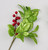 34cm Glitter Leaf/Berry Spray Gree