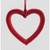 13cm Felt Heart Decoration Burgund