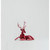 42cm Fabric Sitting Reindeer Orn