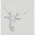 8" Glitter Reindeer Head Dec Silve
