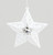 10cm Glitter Star w/Bell White