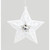 10cm Glitter Star w/Bell White