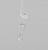 20cm Hanging Gem Decoration Silver