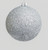 80mm Glitter Ball Decoration Silve