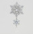 10cm Double Snowflake Dec Silver