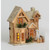 33cm Wooden House LED Champagne