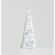 40cm Fabric Cone Orn w/LED Silver