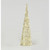 80cm Fabric Cone Orn. w/LED Champ