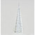 80cm Fabric Cone Orn. w/LED Silver