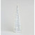 100cm Fabric Cone Orn. w/LED Silve