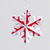 10cm Round S/Flake Dec Red/Wht