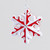 10cm Round S/Flake Dec Red/Wht