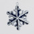 10cm Round S/Flake Dec Blue/Silver