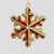 10cm Round S/Flake Dec Gold/Red