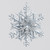 13cm Glitter S/Flake Dec Silver