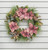 60cm Plush Poinsettia Wreath Rose
