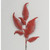 66cm Glitter Leaf x9 Red