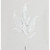 66cm Glitter Leaf x9 White