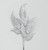 66cm Glitter Leaf x9 Silver
