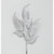 66cm Glitter Leaf x9 Silver