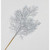 66cm Glitter Leaf Spray Silver