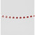 120cm Glitter Chain Garland Red/Wh
