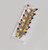 9cm Butterfly w/Clip x6 Gold