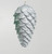 18cm Glitter Pine Cone Dec. Silver