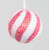 12cm Swirl Tinsel Ball Pink/White