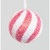 12cm Swirl Tinsel Ball Pink/White