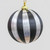 8cm Striped Ball Decoration B/S