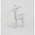 46cm Sequin Reindeer Ornament Silv