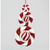 60cm Tinsel Ring/Ball Ornament R/W