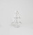 60cm Wood Flock Tree Ornament Lit