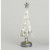 34cm Glass Tree Orn LED Pewter