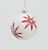 80mm Glass Star Ball Red/White