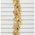 180cm Leaf/Cone Garland Gold