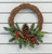 13" Cone/Berry Rattan Wreath