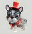13cm Glass Pug w/Hat Decoration