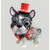 13cm Glass Pug w/Hat Decoration
